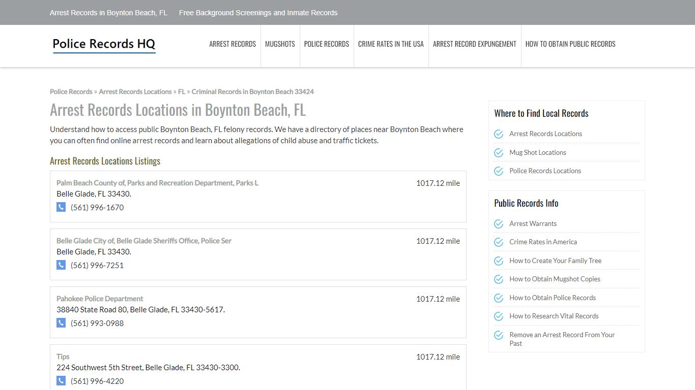 Arrest Records in Boynton Beach, FL - Free Background Screenings and ...