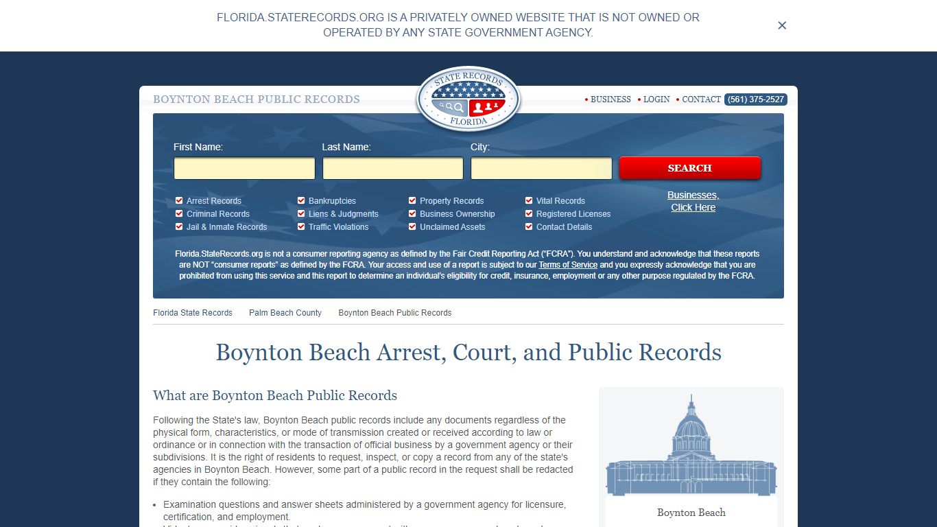 Boynton Beach Arrest and Public Records | Florida.StateRecords.org