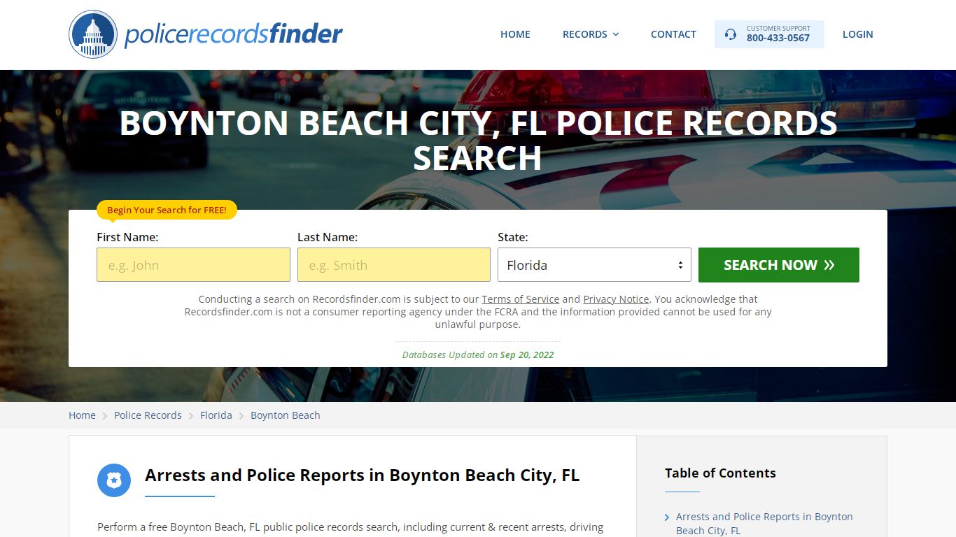 BOYNTON BEACH CITY, FL POLICE RECORDS SEARCH - RecordsFinder